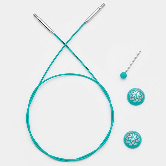 Swivel-kaapeli - Teal - KnitPro
3