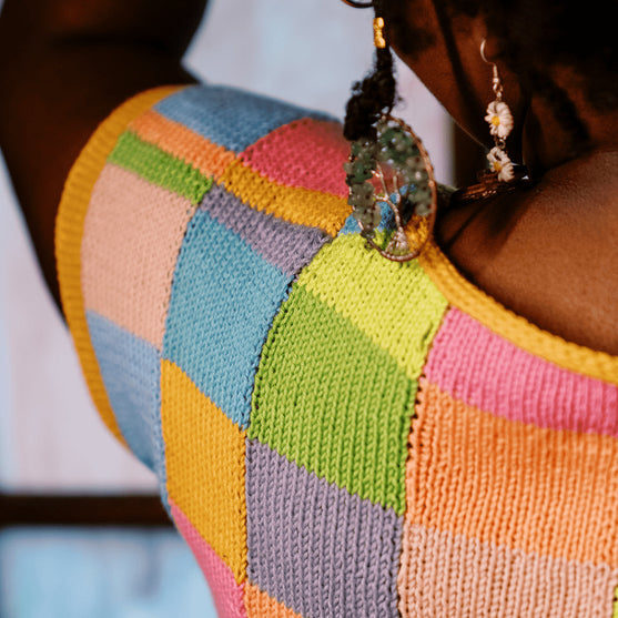 Suncatcher - Intarsia T-paita neliö pääntiellä
3