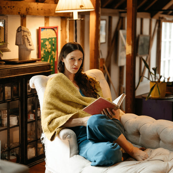 Heart of Gold - Kohokuvioinen kolmio hartiahuivi
8