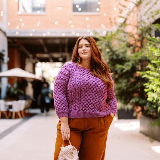 Cybil - Palmikkokuvioinen neulepusero
2