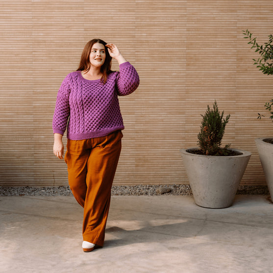 Cybil - Palmikkokuvioinen neulepusero
3