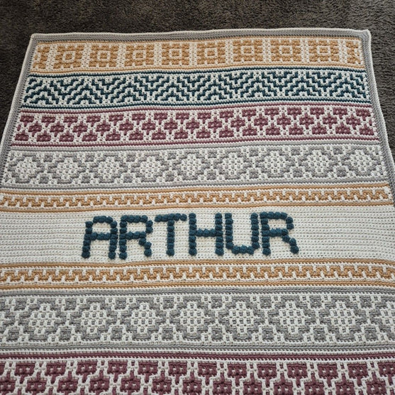 Lullaby Name Mosaic - Personoitu vauvan peite
4