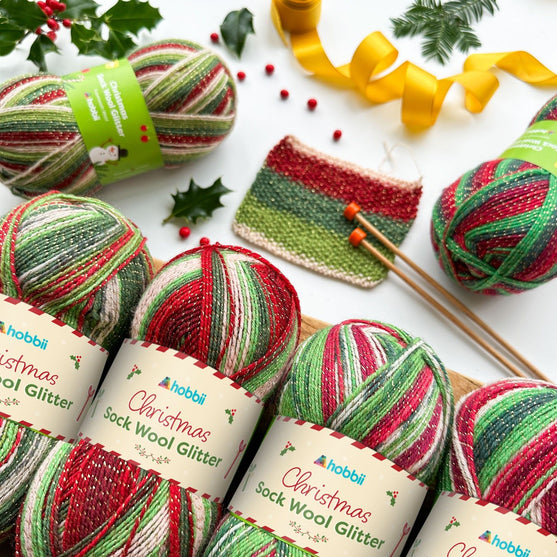 Christmas Sock Wool Glitter (Limited Edition) - Hobbii
6
