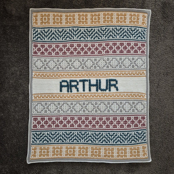 Lullaby Name Mosaic - Personoitu vauvan peite
3