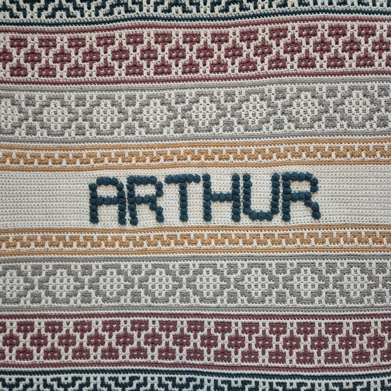 Lullaby Name Mosaic - Personoitu vauvan peite
5