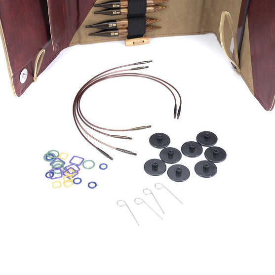 Ginger Regal - Lyhyt vaihdettava Pyöröpuikkosetti - Koivu - KnitPro
4