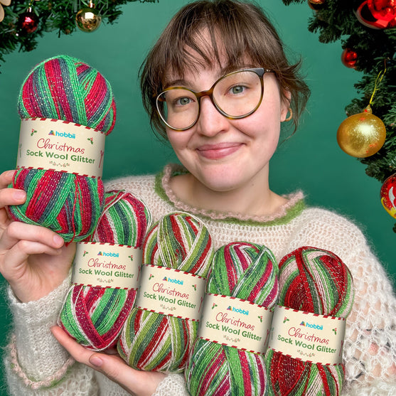 Christmas Sock Wool Glitter (Limited Edition) - Hobbii
8