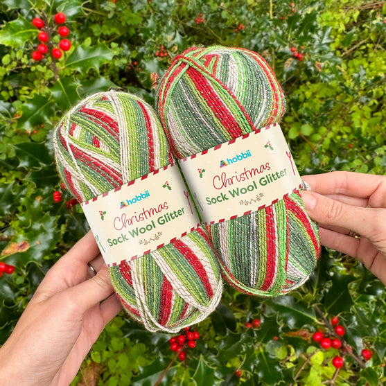 Christmas Sock Wool Glitter (Limited Edition) - Hobbii
7