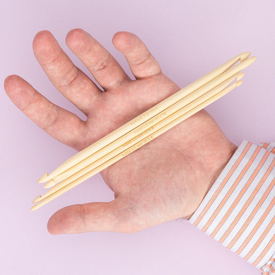 Bambuinen Kaksipäinen Tunisialainen Virkkuukoukkusetti - 20 cm - Hobbii
4