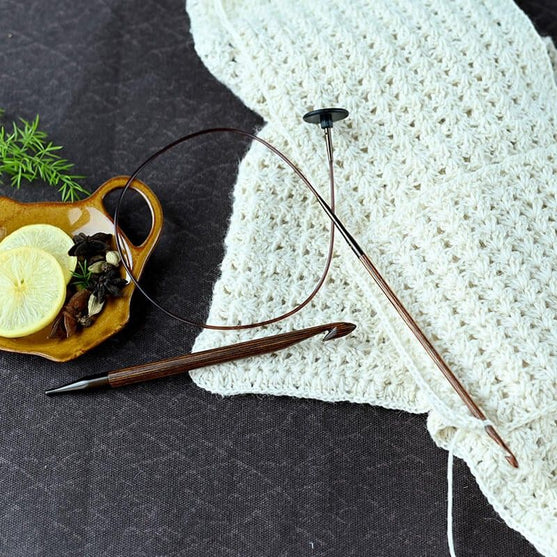 Ginger - Vaihdettava Afgaaninen/Tunisialainen Virkkuukoukkusetti - KnitPro
8