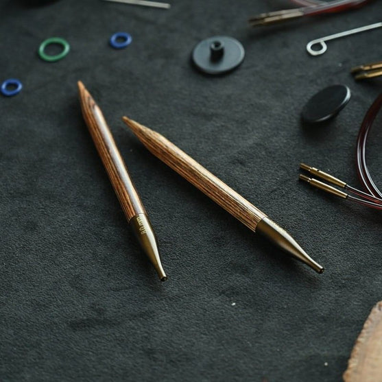 Ginger - Lyhyet Vaihdettavat Pyöröpuikot - Koivu - KnitPro
6