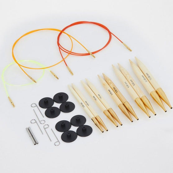 Bamboo-pyöröpuikkosetti - Paksut puikot - KnitPro
4