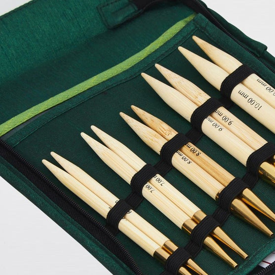 Bamboo-pyöröpuikkosetti - Paksut puikot - KnitPro
3