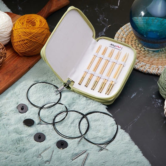 Bamboo Starter - Vaihdettava Pyöröpuikkosetti - KnitPro
4