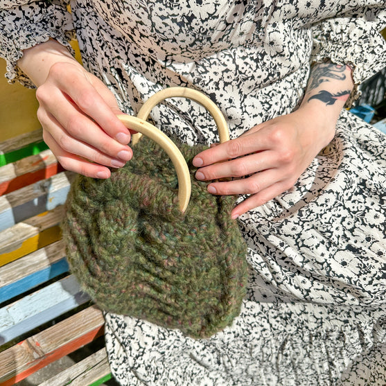 Puinen laukunkahva - D-muoto - Hobbii
5