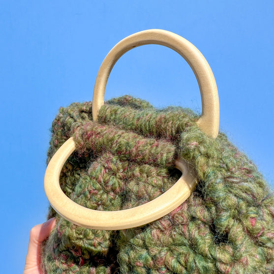 Puinen laukunkahva - D-muoto - Hobbii
4