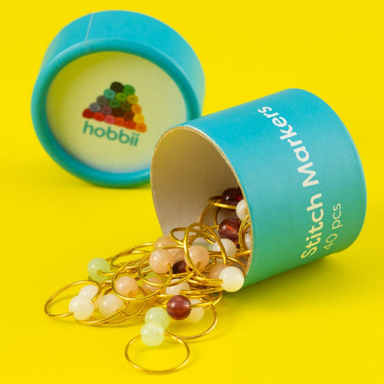 Silmukkamerkit helmillä - Hobbii
4