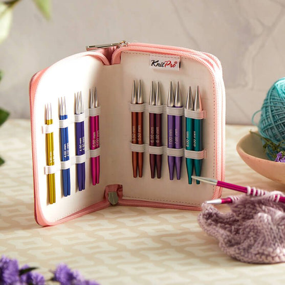 Zing Deluxe - Lyhyet Vaihtopäätpyöröpuikot -Setti - KnitPro
3