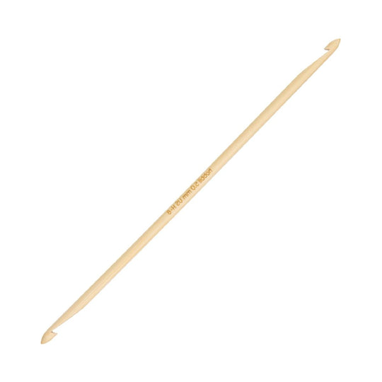 Bambuinen kaksipäinen tunisialainen virkkuukoukku - 20 cm - Hobbii