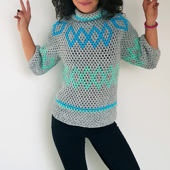 

Diamonds Puff Sweater
1