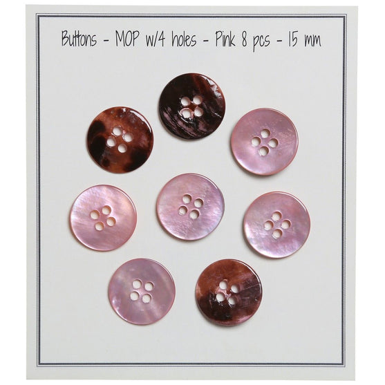 

Helmiäisnapit - Pinkki - Go Handmade
1