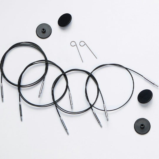 Swivel-Kaapeli - Black - KnitPro