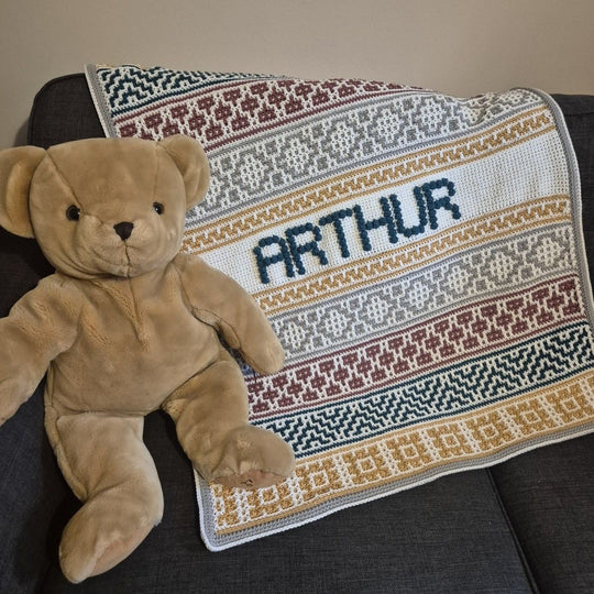 Lullaby Name Mosaic - Personoitu vauvan peite