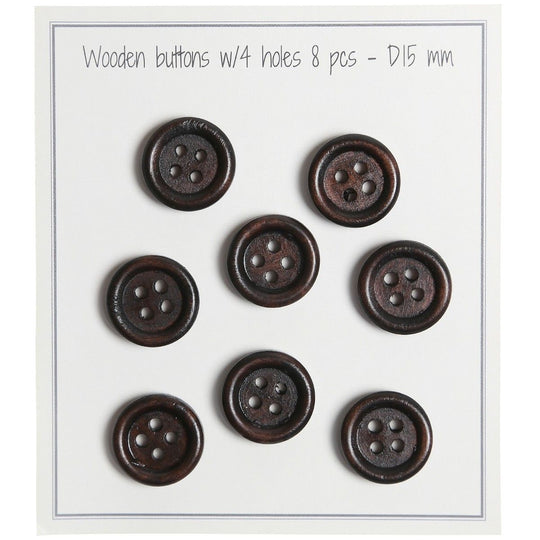 Puunapit - Round Groove - Tummat - 8 kp - Go Handmade