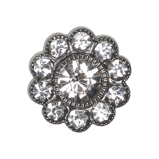 Bling-Napit - Suuret kivet - Hopea - 4 kpl - Go Handmade