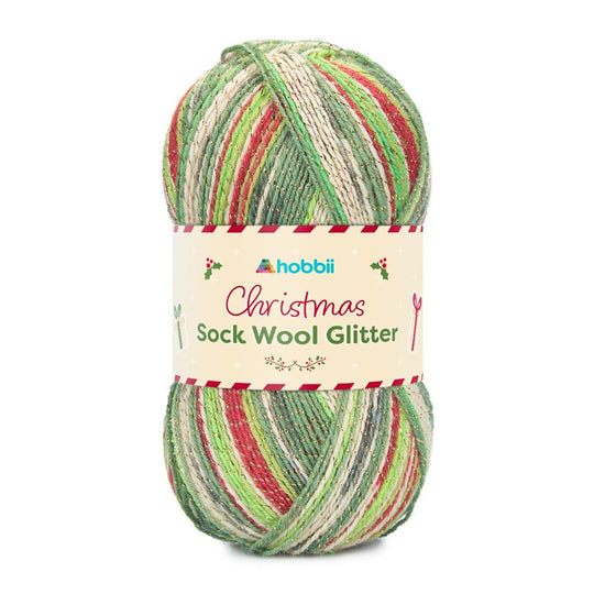 Christmas Sock Wool Glitter (Limited Edition) - Hobbii