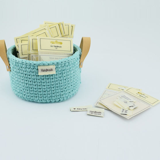 

Kangasmerkit - Handmade with love - 5 cm - 10 kpl - Go Handmade
3