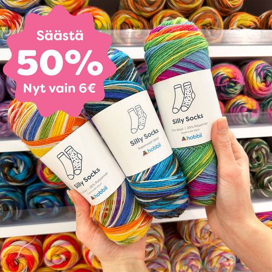 Säästä 50% Silly Socks-langasta!