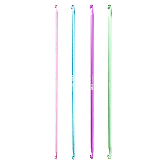 Alumiininen Tupla-Tunisialainen Virkkuukoukkusetti - 28 cm - Hobbii