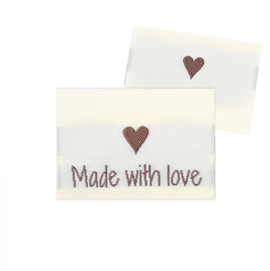 Kangasmerkit - Made with love - Sydän - Go Handmade