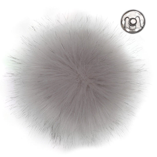 Pompom - nappi - Harmaa - large/⌀ 13 cm - Go Handmade