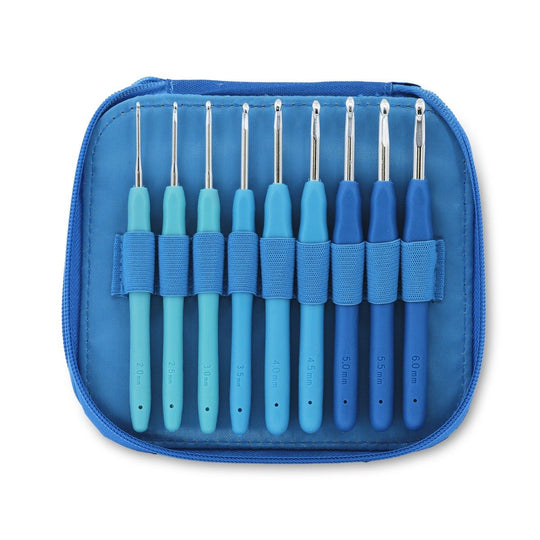 Easy Touch-virkkuukoukkusetti - Lagoon - 9 kokoa - Hobbii