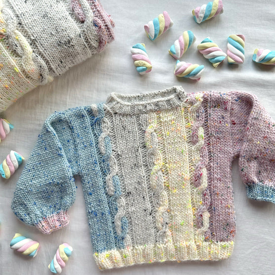 

Marshmallow Swirls - Lasten neulepusero
1