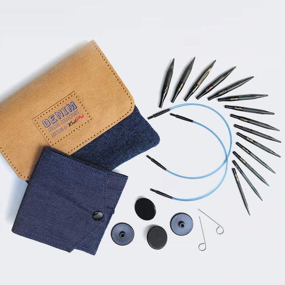 

DENIM Ekstra-Lyhyet Vaihdettava Pyöröpuikkosetti - KnitPro
2