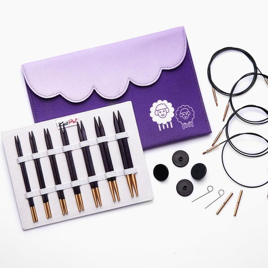 J'Adore Cubics Deluxe Vaihdettavien Pyöröpuikkojen Setti - KnitPro