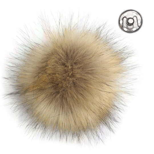 Pompom- nappi - Luonnonvärinen - Go Handmade