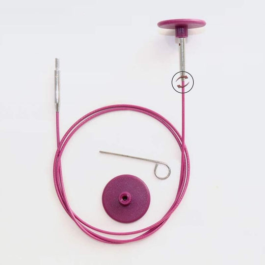 Swivel-Kaapeli - Purple - KnitPro